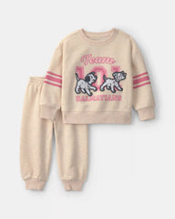 Toddler Girl 2-Piece Disney© 101 Dalmatians Top & Pant Set - Cream
