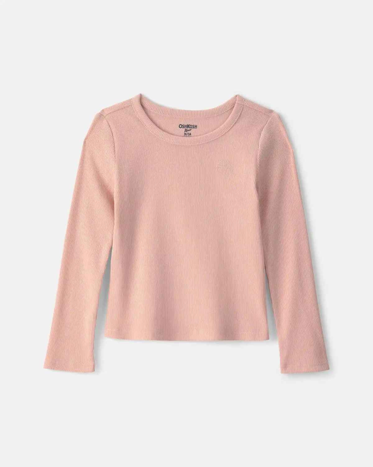 Toddler Girl Long-Sleeve Rib Top - Pink