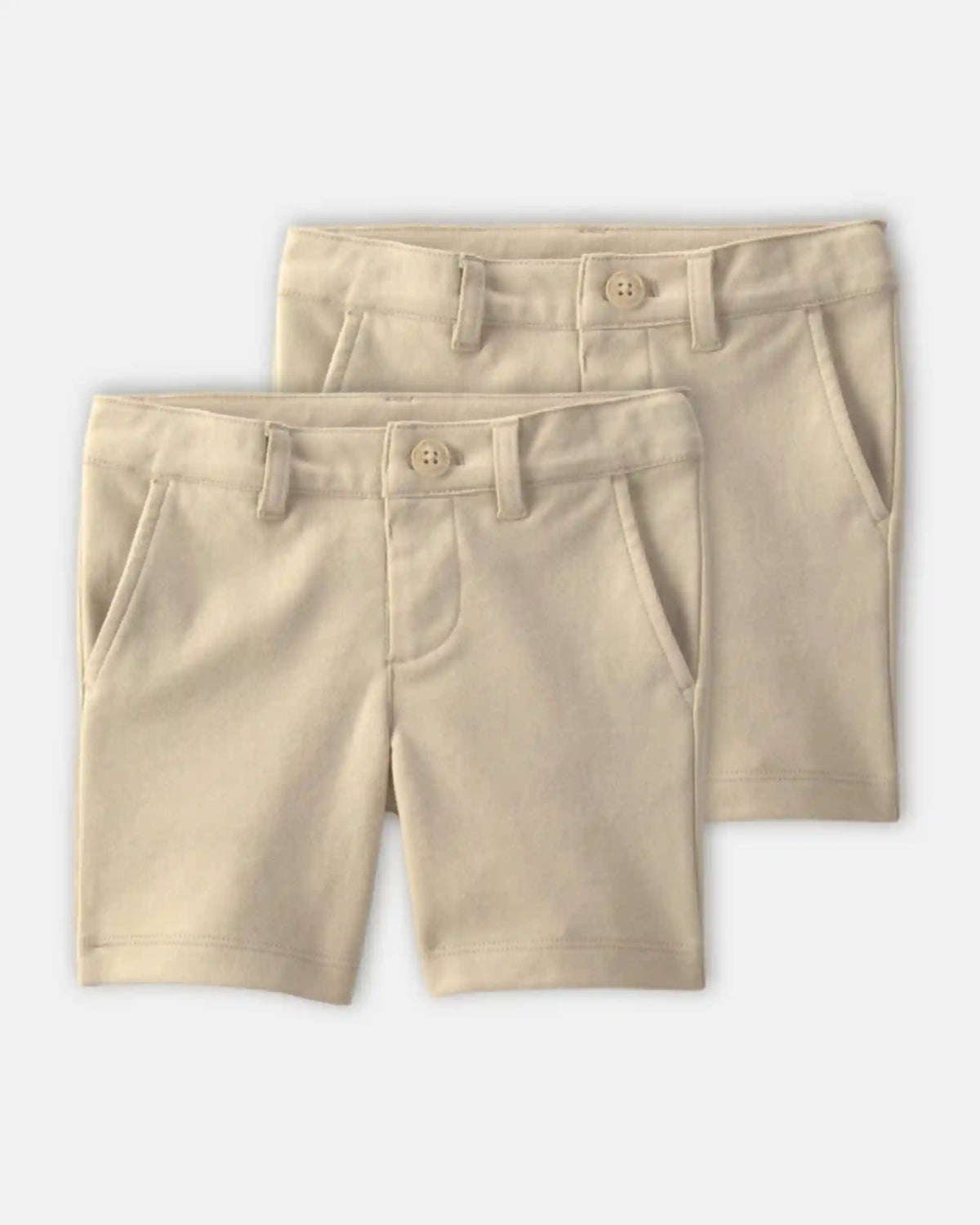 Toddler Girl 2-Pack Uniform Ponte Knit Shorts - Khaki