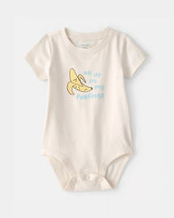 Baby Banana Graphic Bodysuit - Cream