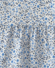 Baby Girl Organic Cotton Tiered Dress in Meadow Bloom