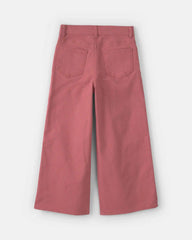 Girls Cropped Wide-Leg Pants - Red