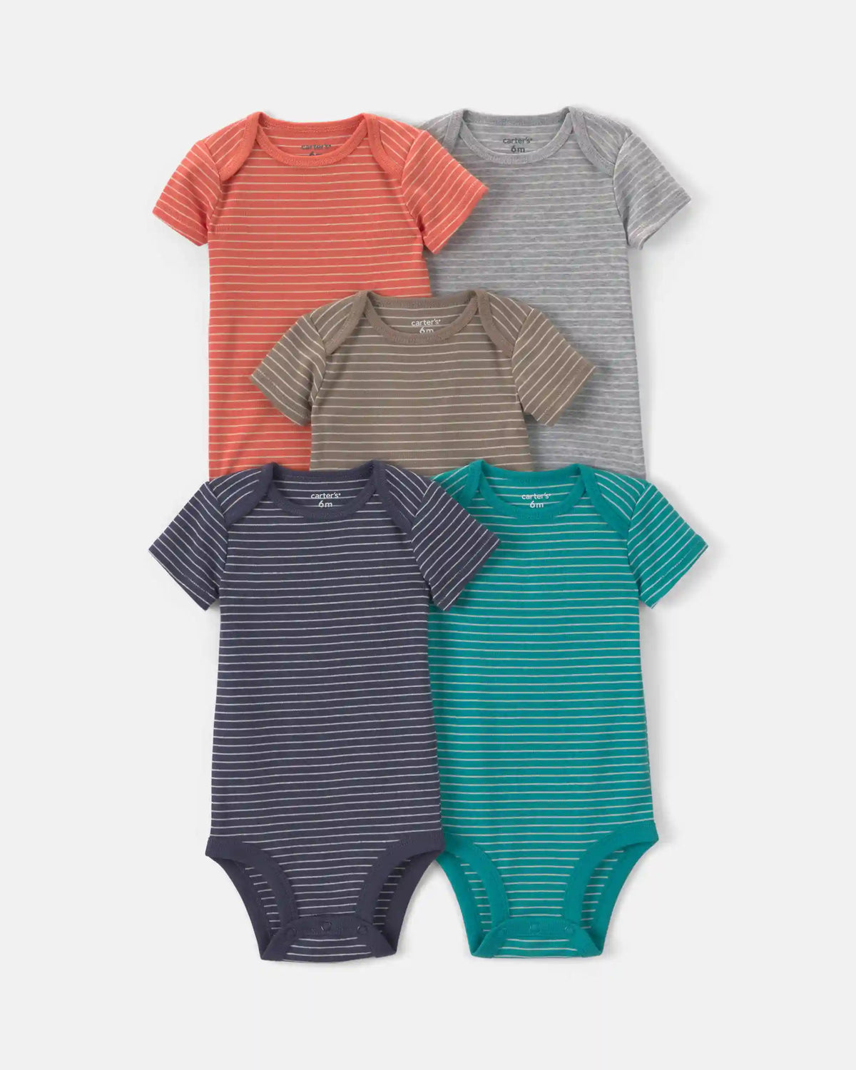 Baby 5-Pack Striped Multipack Bodysuits