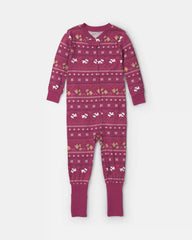 Baby 1-Piece Fair Isle PurelySoft™ Snug Fit Pajama - Burgundy