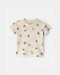 Baby Boy 2-Piece Beach Overall Set - Black/Ivory