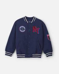 Boys ©Marvel Spider-Man Fleece Varsity Jacket  - Blue