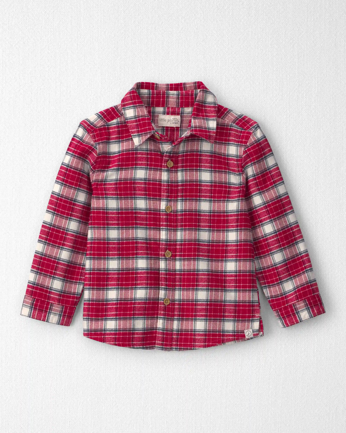 Toddler Boy Organic Cotton Flannel Button-Down Shirt
