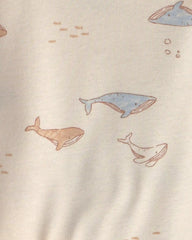 Baby 4-Piece Whale Long-Sleeve Bodysuit & Pant Set - Blue/Ivory
