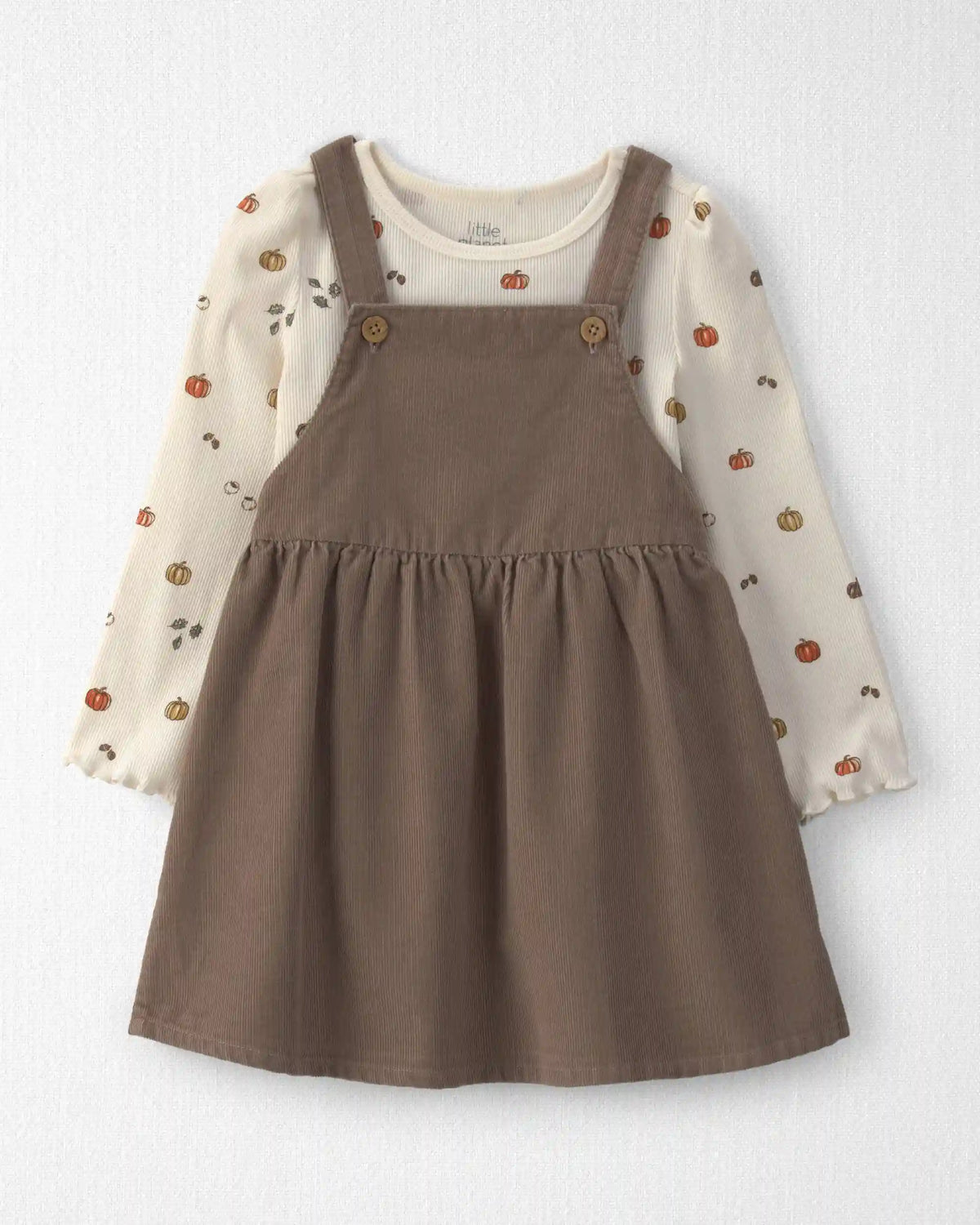 Toddler Girl 2-Piece Organic Cotton Corduroy Jumper Set