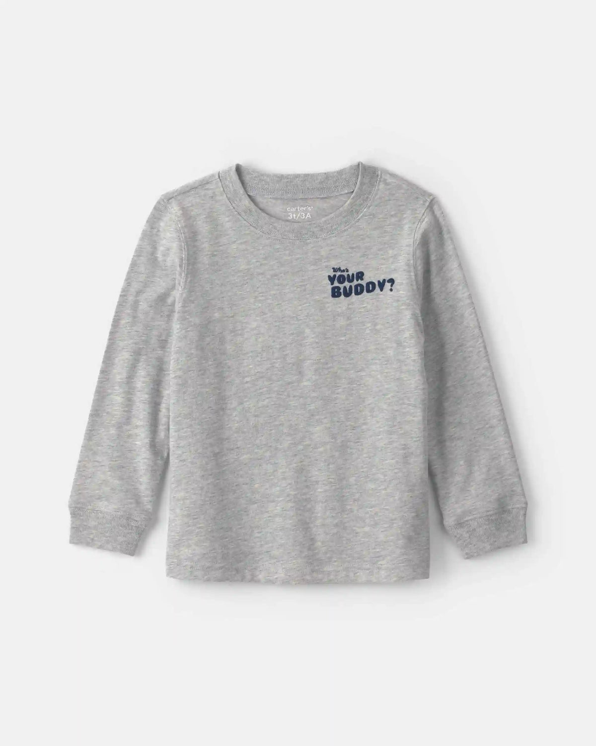 Toddler Boy 'Who's Your Buddy?' Long-Sleeve Graphic Tee - Grey