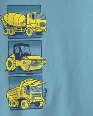Toddler Boy Construction Long-Sleeve Graphic Tee - Blue