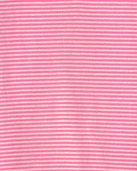 Girls 4-Piece Pets 100% Cotton Snug Fit Pajama Set - Pink/Cream