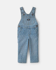 Toddler Alphabet Overalls - Light Wash