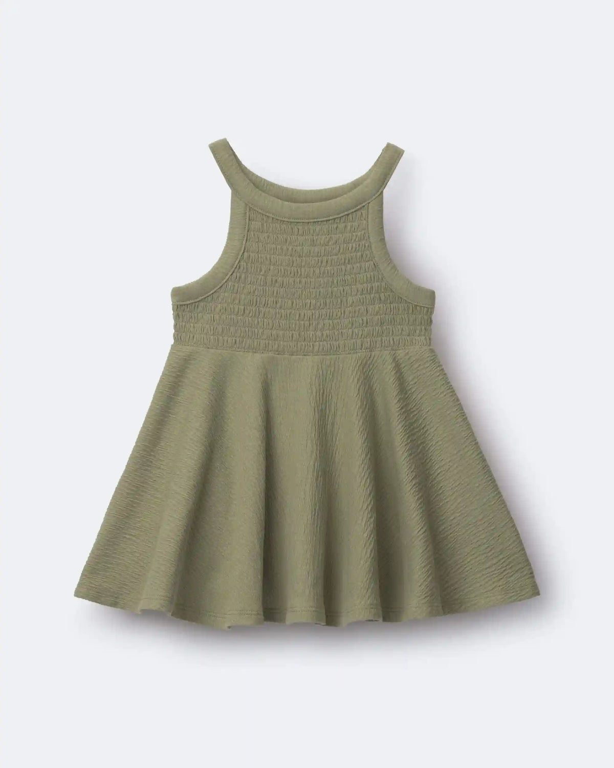 Toddler Girl Smocked Peplum Top - Olive