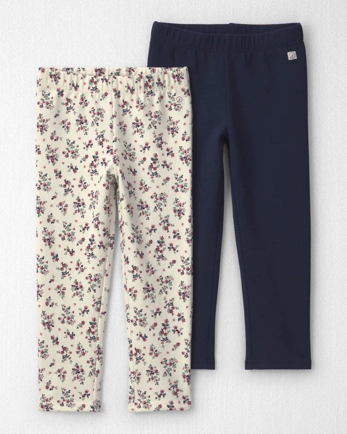 Toddler Girl 2-Pack Recycled Fleece Bottoms Made with Organic Cotton
