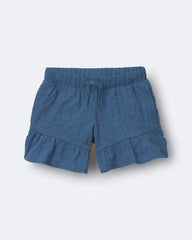 Toddler Girl Ruffle Butterfly Shorts - Slate Blue
