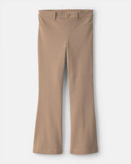 Girls Uniform Ponte Flare Pants - Khaki