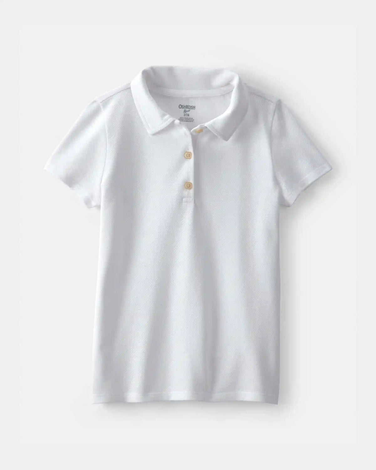 Girls Uniform Piqué Polo Shirt - White