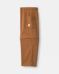 Toddler Boy 2-in-1 Poplin Zip-Off Pants - Brown