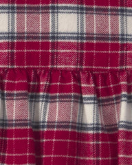 Baby Girl 2-Piece Organic Cotton Flannel Jumper Set