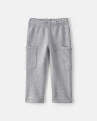Baby Boy 2-Piece 'Little Champ' Football Fleece Top & Pant Set - Navy Blue/Grey
