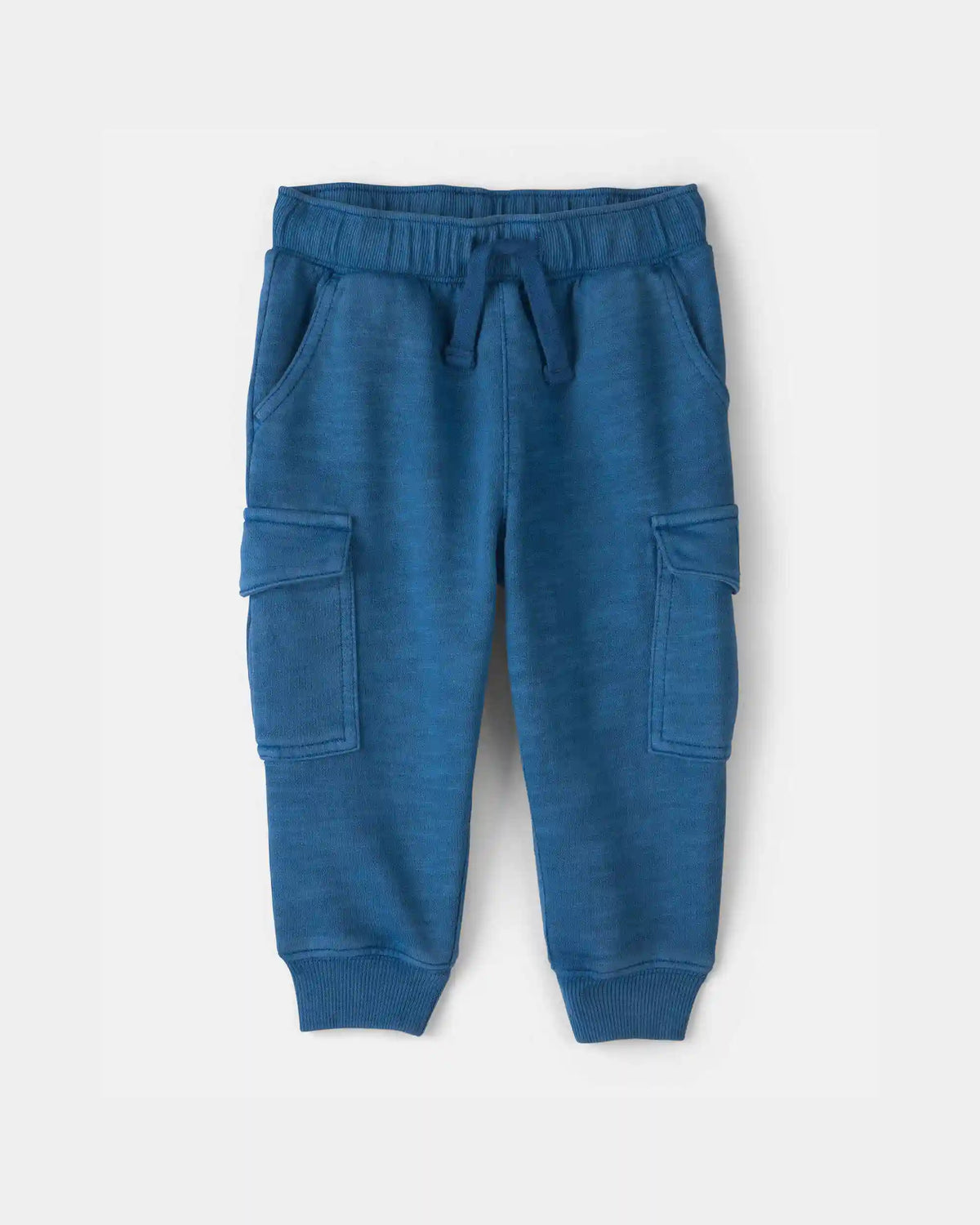 Baby Boy French Terry  Cargo Knit Joggers - Blue