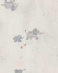 Baby 4-Pack Elephant Receiving Blankets - Grey/Ivory