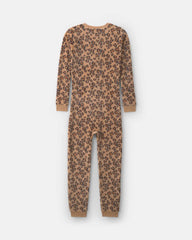 Girls 1-Piece Leopard DreamPlush Snug Fit Pajama - Brown