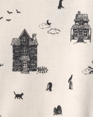 Toddler 2-Piece Organic Cotton Pajamas in Spooky Village