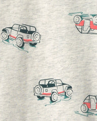 Boys Car Mountain Off-Roading Long-Sleeve Tee - Grey