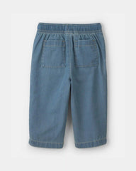 Baby Chambray Straight-Leg Pant - Light Wash
