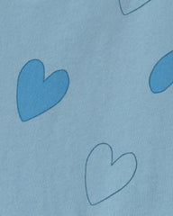 Girls Heart Short-Sleeve Dress - Blue