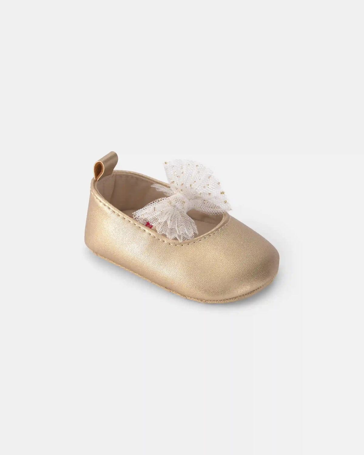 Baby Girl Metallic Bow Flats - Gold