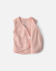 Baby Girl Sheep Side-Snap Tank - Pink