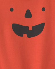 Baby 2-Piece Pumpkin Long-Sleeve Jumpsuit - Orange