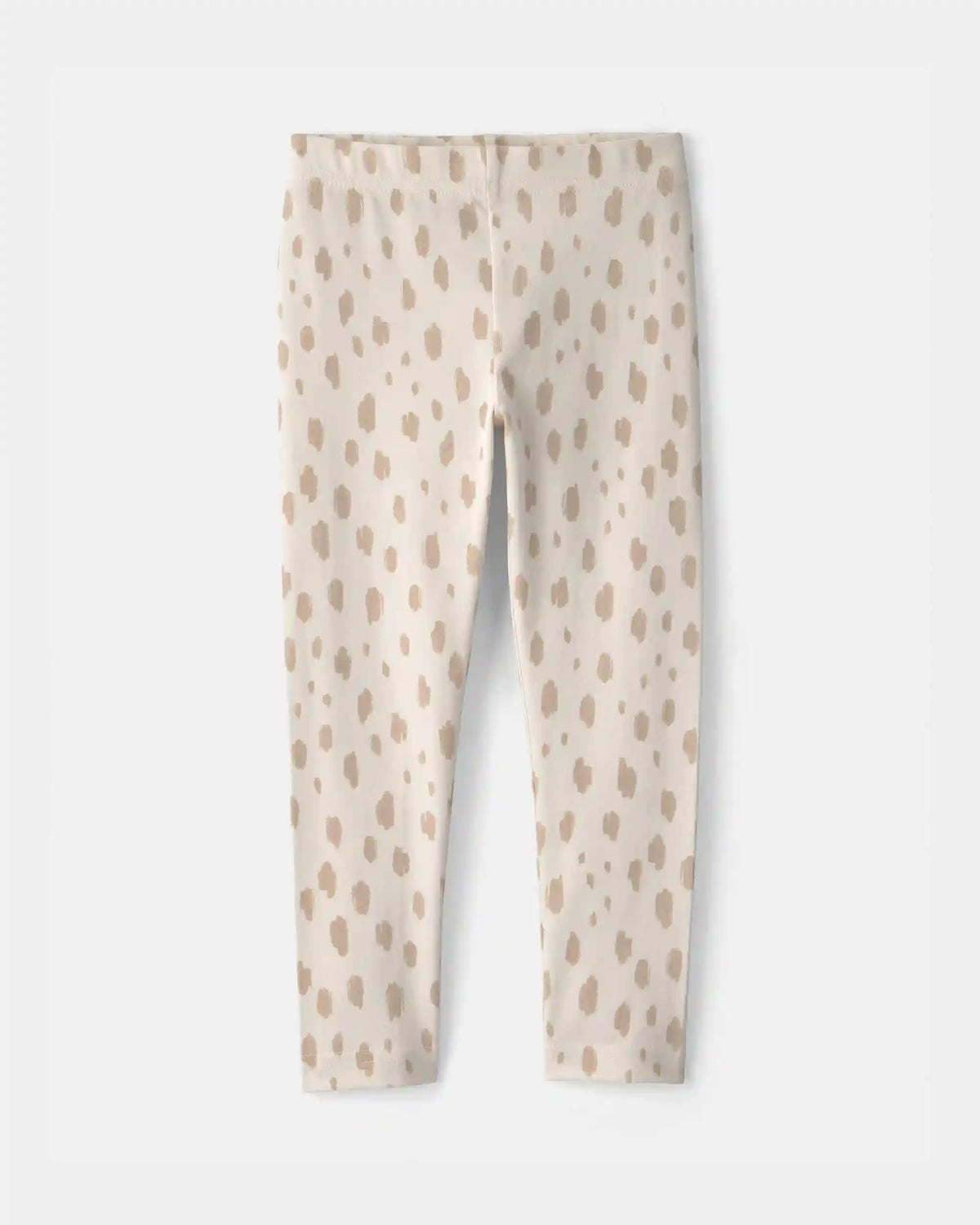 Toddler Girl Dots Pull-On Stretch Leggings - Cream