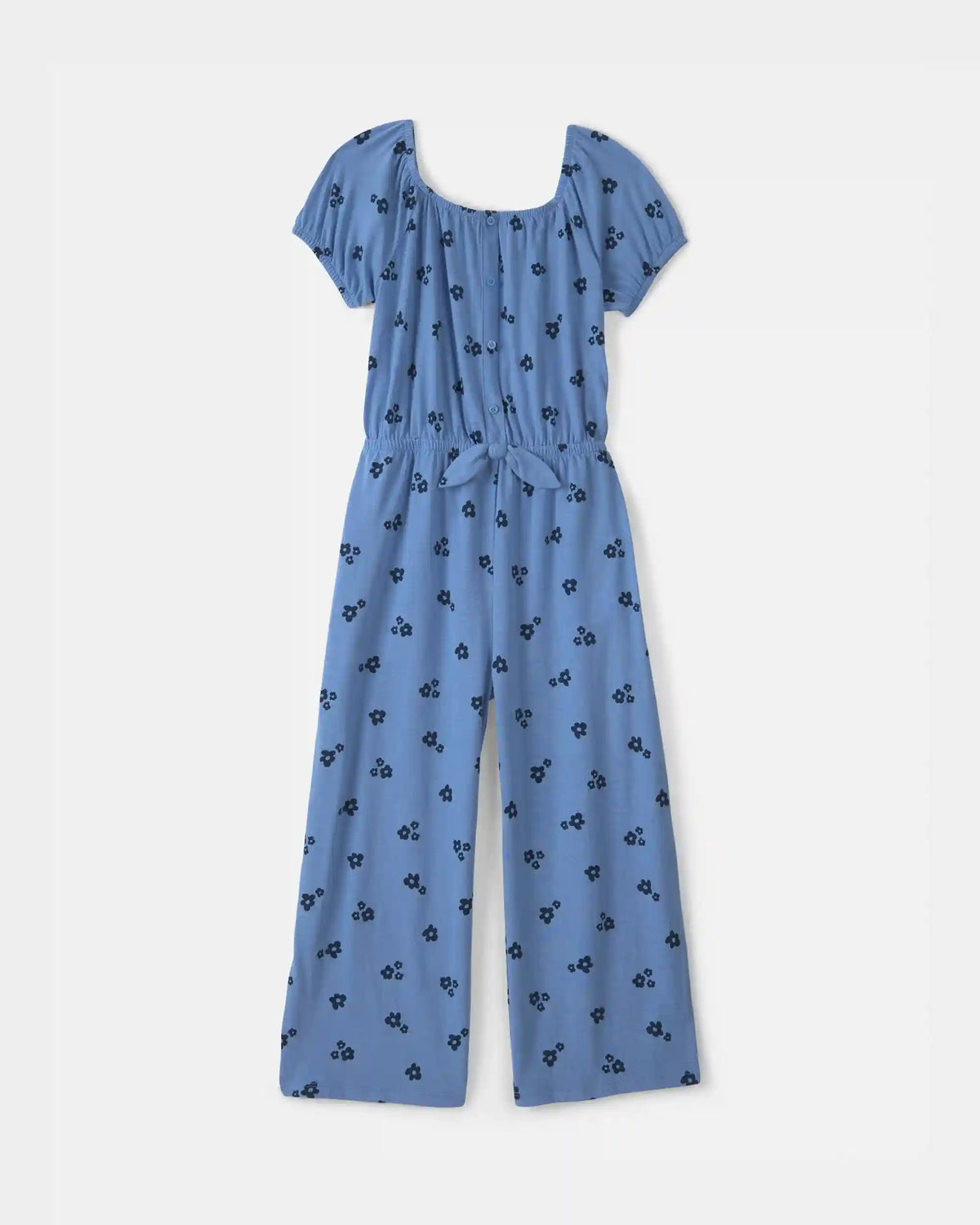 Girls Floral Jumpsuit - Blue
