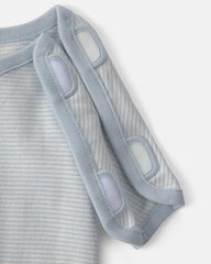 Baby Boy Striped 100% Cotton Sleep & Play Pajama - Blue