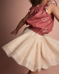 Toddler Girl Avenue Twirl™ Sparkly Mini Skirt - Cream