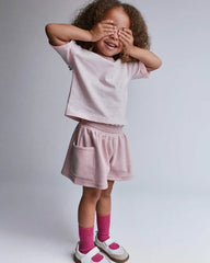 Toddler Girl Swing Shorts with Pockets - Rose
