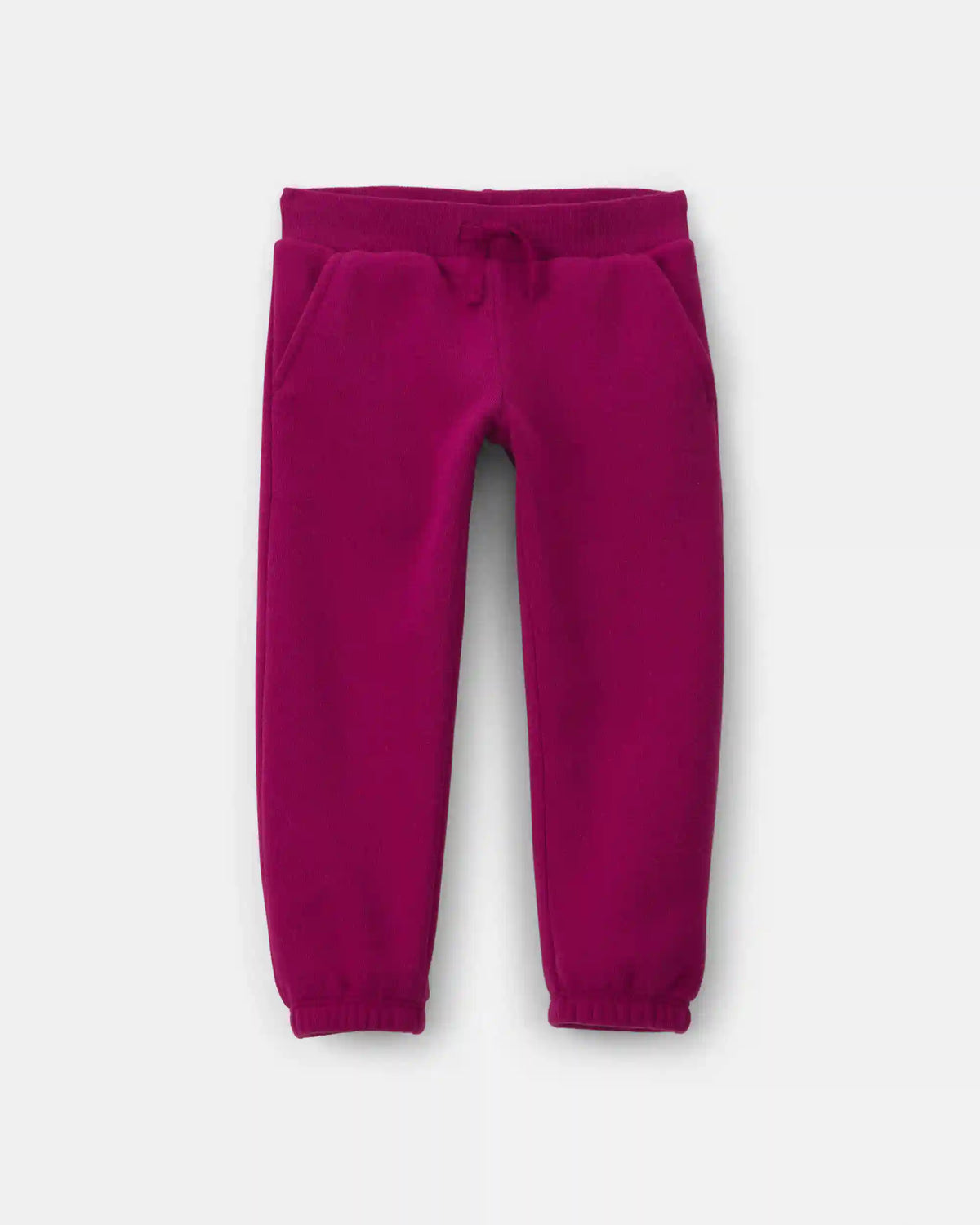 Toddler Girl Fleece Joggers - Burgundy