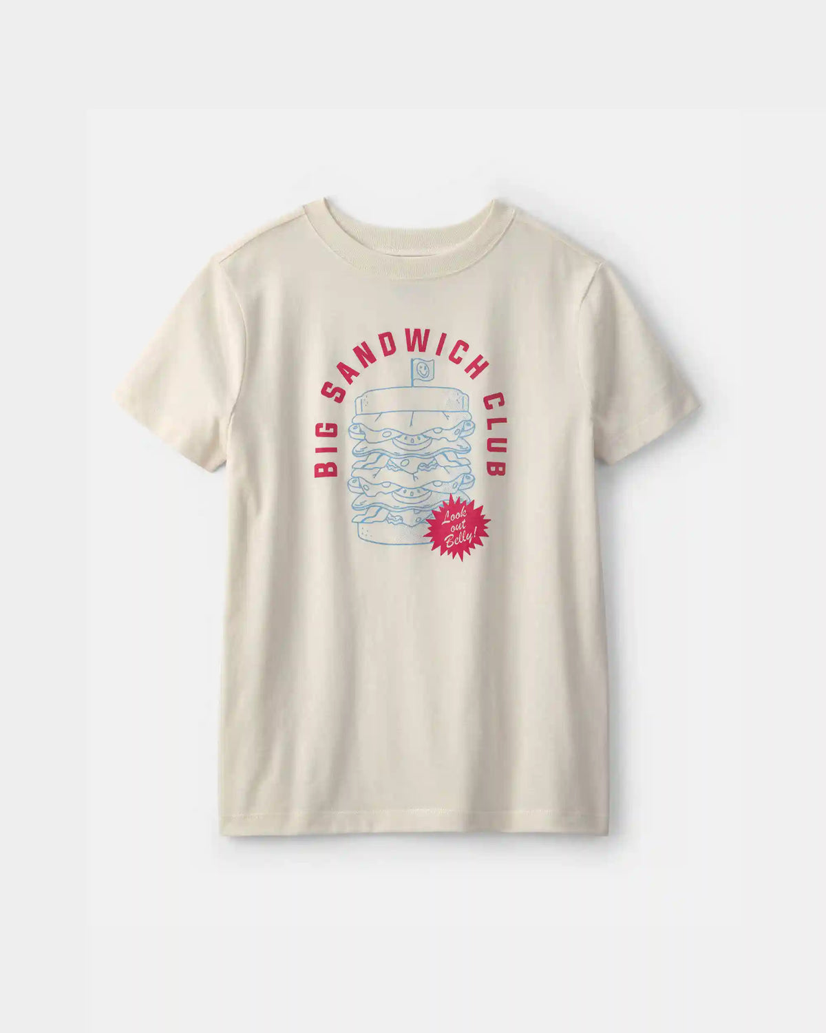 Boys 'Big Sandwich Club' Graphic Tee - Ivory