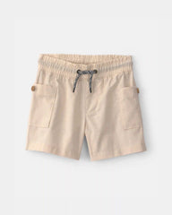 Toddler Boy 2-Piece Toucan Embroidered Top & Short Set - Khaki