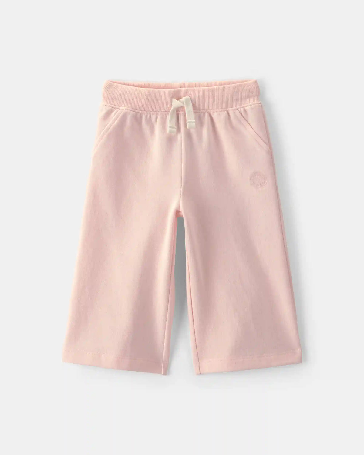 Baby Girl French Terry Drawstring Pants - Pink