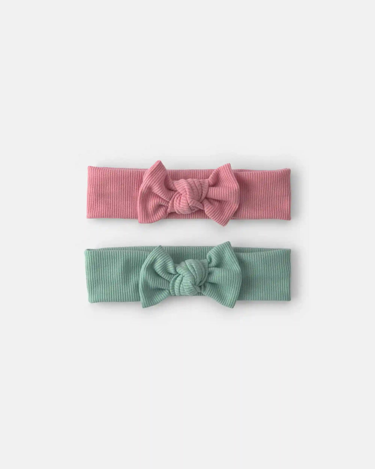 Baby Girl 2-Pack Bow Headwraps - Green/Pink
