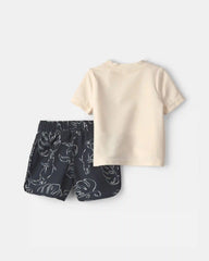 Baby Boy 3-Piece Toucan Rashguard Swimsuit Set - Black/Ivory