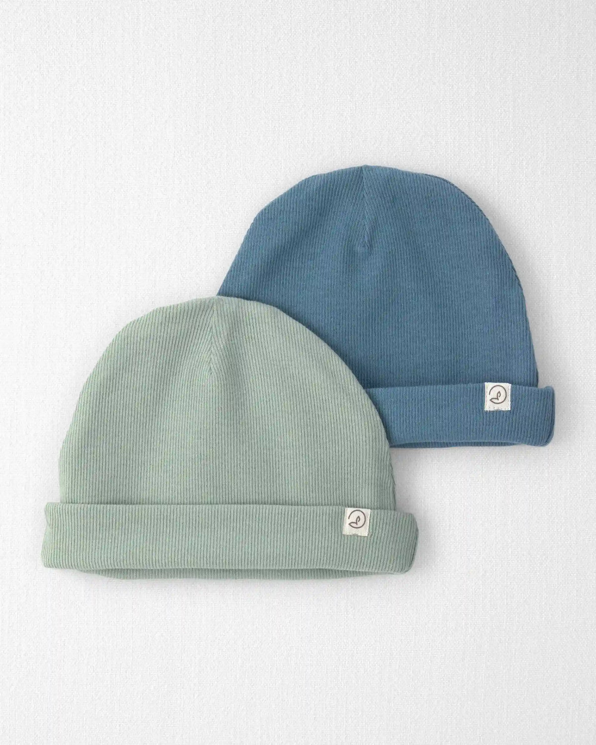 Baby 2-Pack Organic Cotton Rib Caps