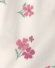 Baby Girl Floral Fleece Sleep Bag - Cream