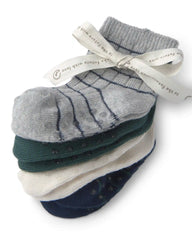 Baby 4-Pack No-Slip Ankle Socks Made with Organic Cotton