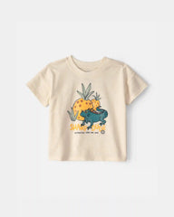 Baby Boy 'Sharp Dude' Iguana Graphic Tee - Cream